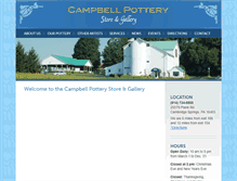 Tablet Screenshot of campbellpotterystore.com